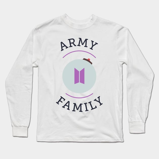 BTS ARMY family logo Long Sleeve T-Shirt by Oricca